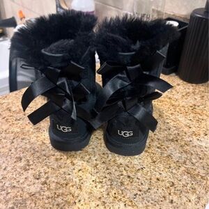 UGG kids Black Ribbon Winter Boots